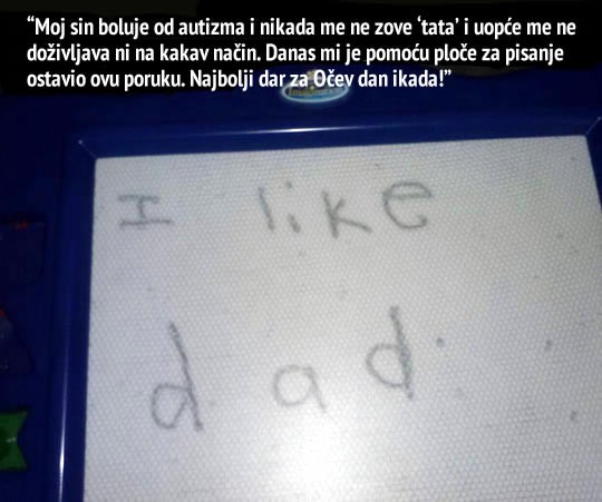 Bolesni dječak ocu prvi put uspio reći "tata"