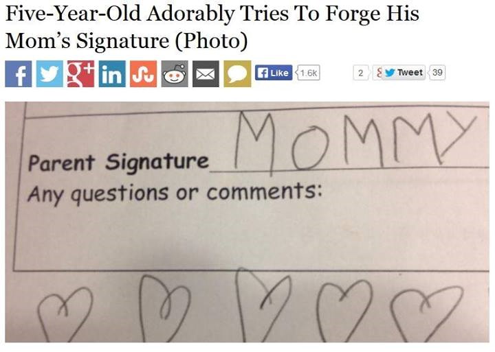 Preslatko: Sinčić pokušao krivotvoriti mamin potpis