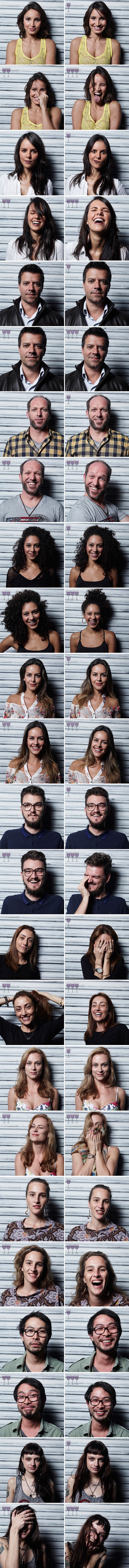 Ljudi nakon 1, 2 i 3 čaše vina