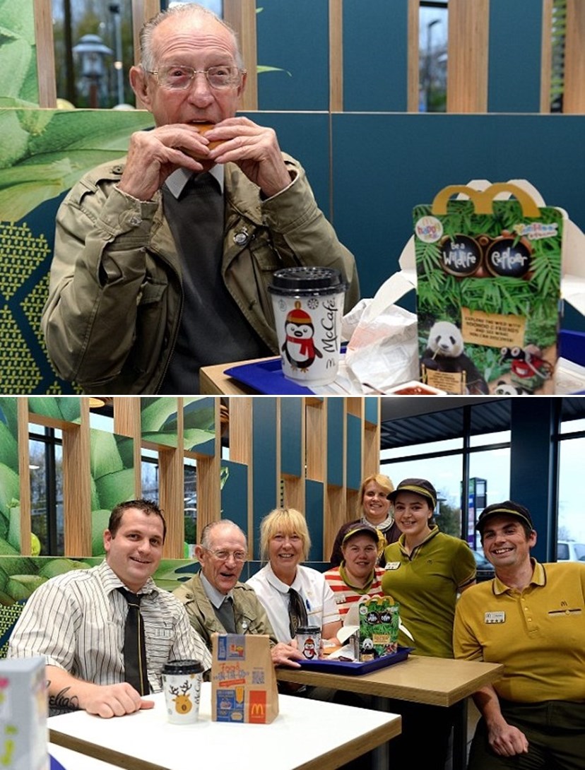 GALERIJA: Usamljeni 93-godišnji djedica doživio iznenađenje života u lokalnom McDonald'su