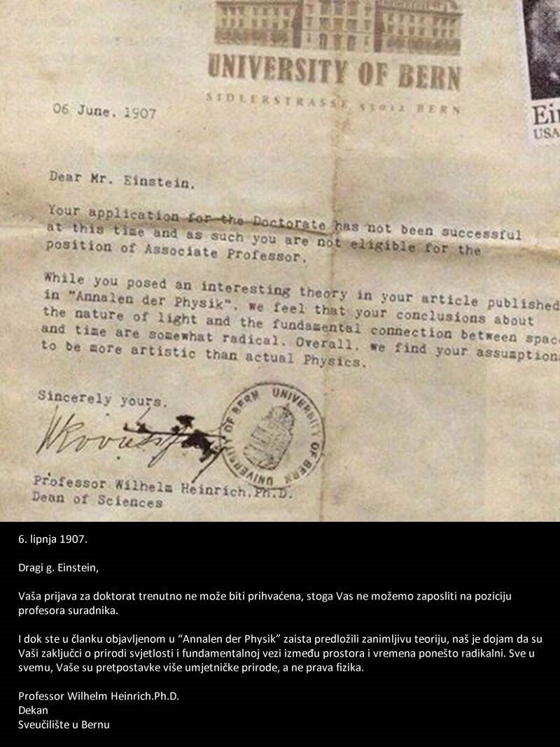 ODBIJANAC EINSTEINU: I najveće nekad ismijavaju