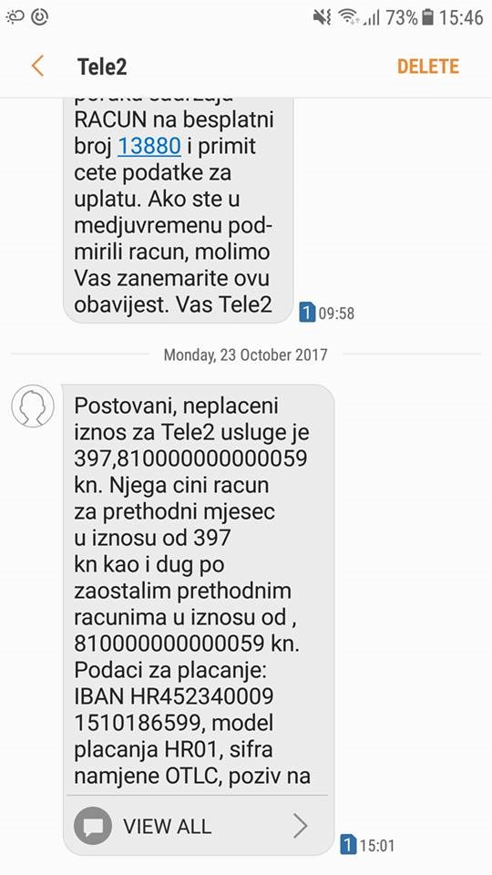 Korisnik je od mobilnog operatera dobio obavijest o dugu koja ga je poprilično zbunila, a druge nasmijala