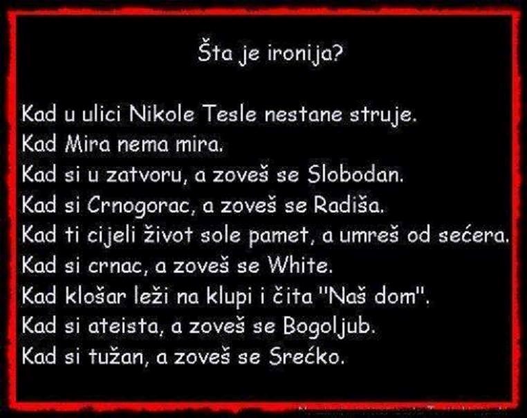 Ironija..