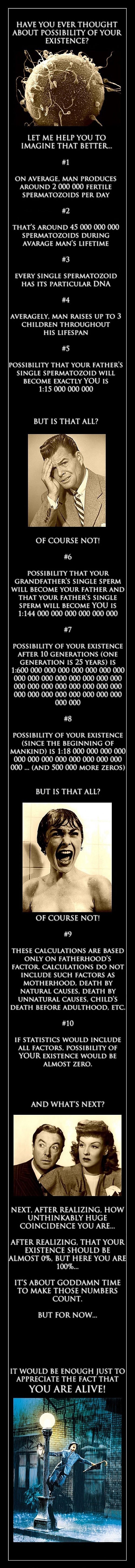 Pogledaj koje su uopće šanse da TI danas postojiš