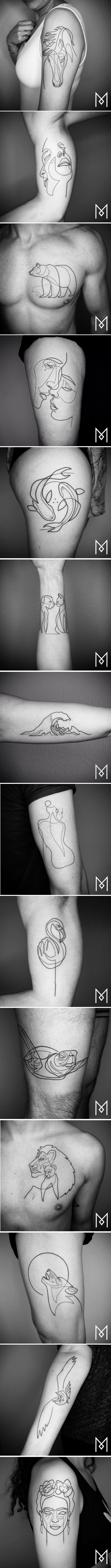 Unikatne tetovaže nastale od jedne neisprekidane linije ostavljaju bez daha