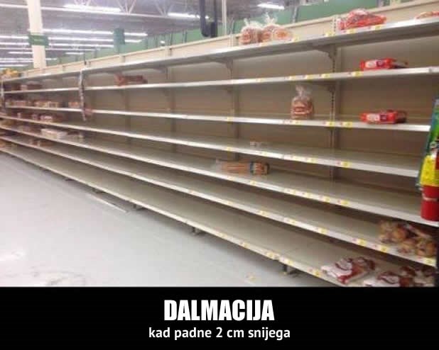 U Dalmaciji viđena pahulja - atomska skloništa puna