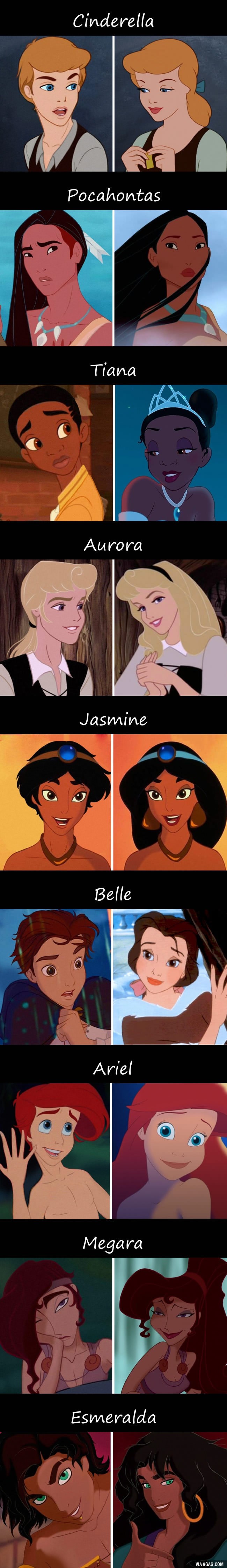 Kako bi Disneyjeve princeze izgledale da su muškarci?