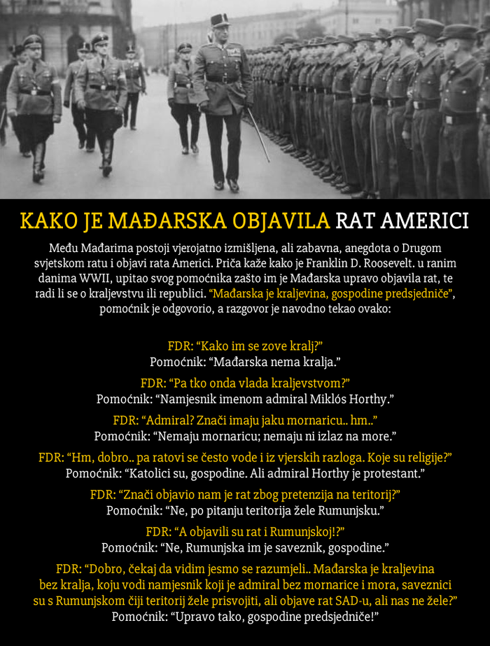 Mađarska objavila rat Americi