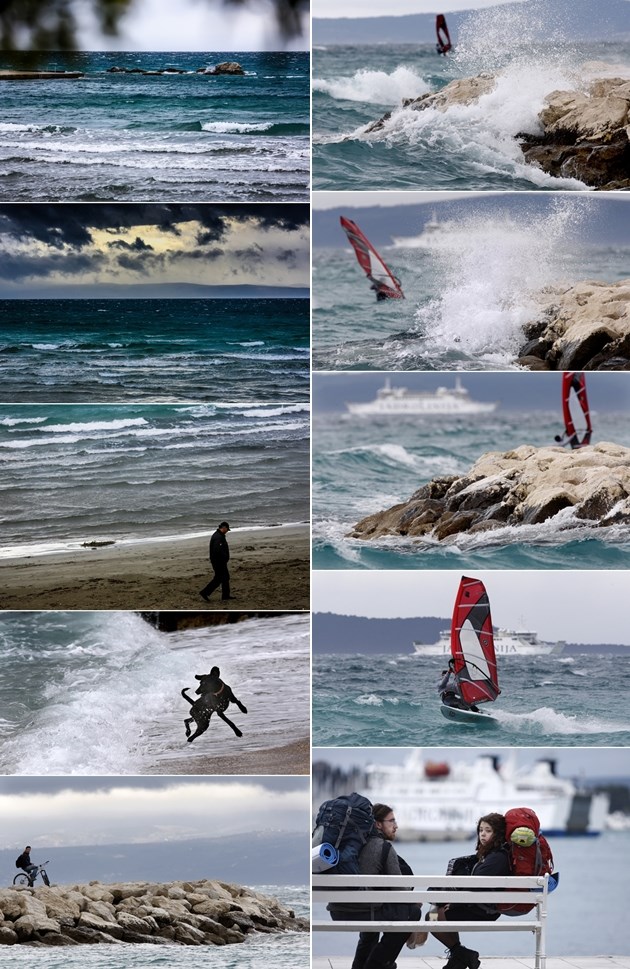 Jugo i valovi u Splitu