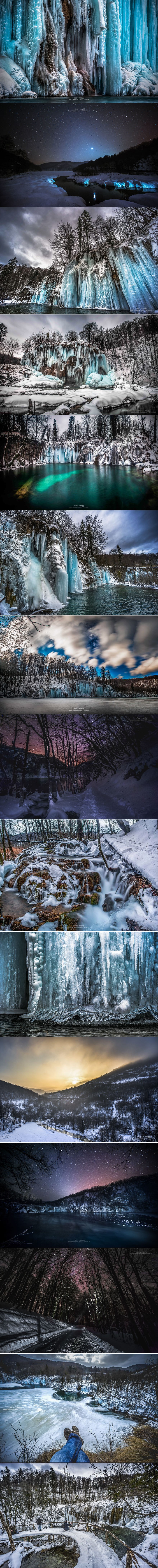Ovaj je turist fotografirao zaleđene Plitvice i svojim je fotografijama očarao cijeli svijet