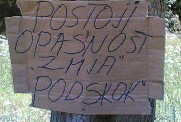 Opreza nikad dosta kad ima zmja podskoka!