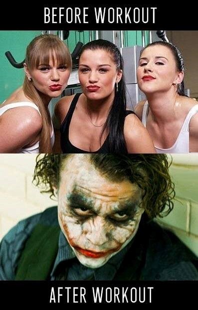 Kad si žena "nažbuka" lice šminkom za teretanu