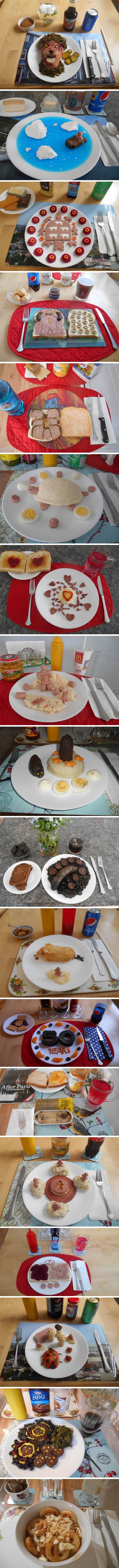 GALERIJA: 80-godišnji otac kćerki redovno šalje slike čudnih jela koje jede