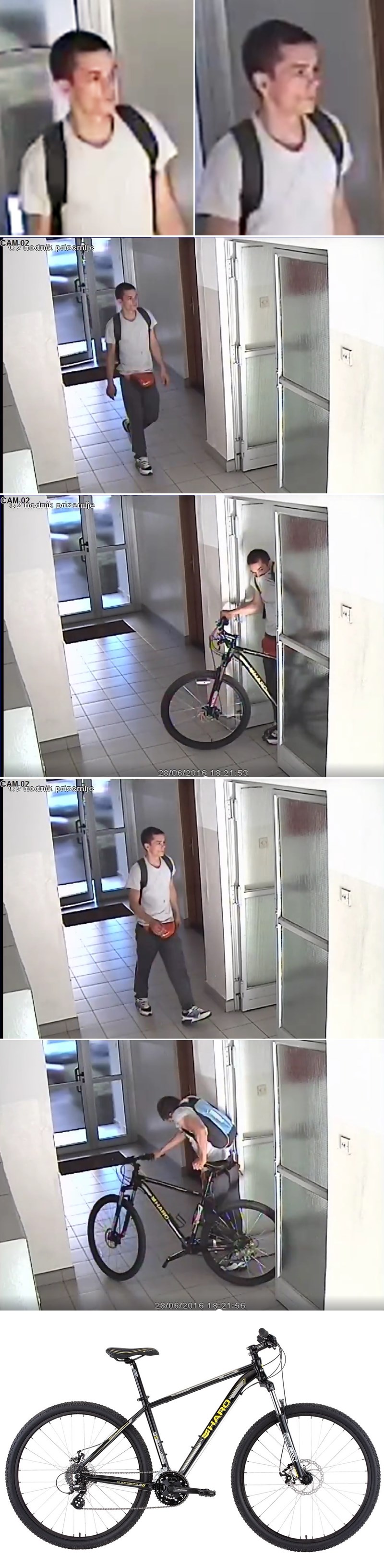 PREPOZNAJETE LI LOPOVA: Ukrao bicikl, pomozite ga pronaći!