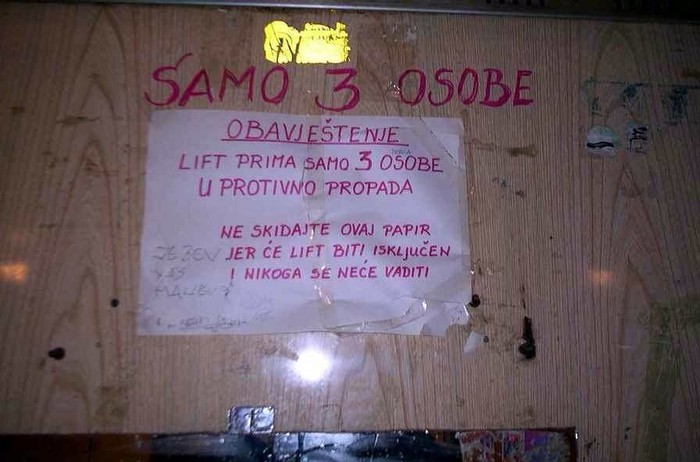 Lift propada, ne vadimo nikoga!