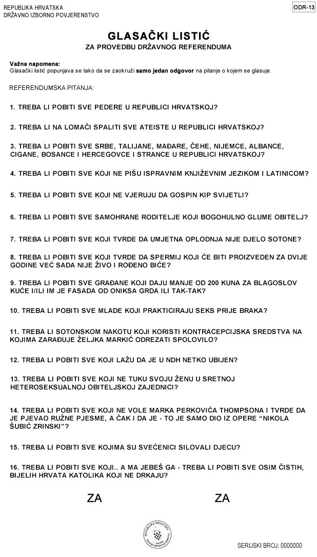 Novi referendum: Da ne trošimo lovu i riješimo sve odjednom