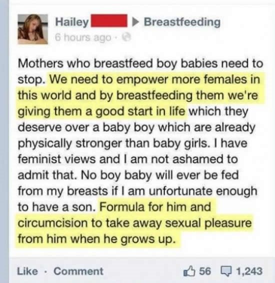 "Feministica" poziva na nasilje prema muškoj djeci