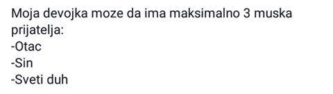 Ovaj je muškarac odlučio svojoj djevojci dopustiti da ima samo tri prijatelja