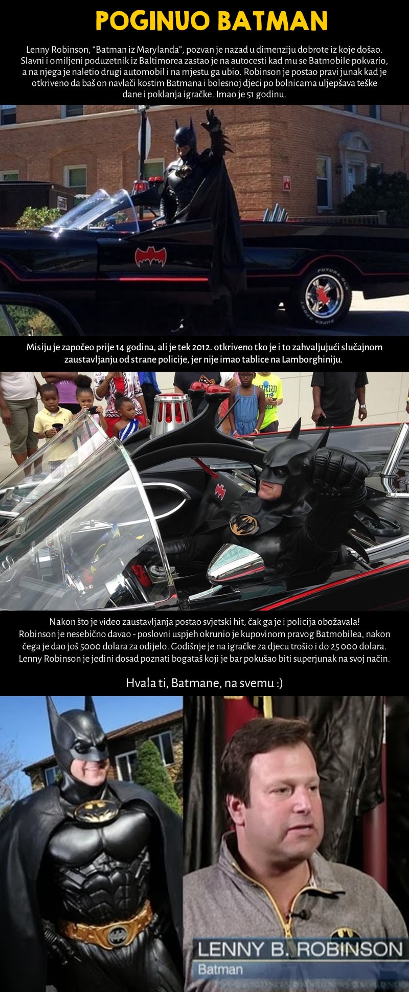 Dragi prijatelji, poginuo je Batman