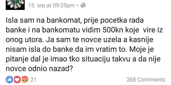 Žena je javno priznala da je uzela tuđi novac i izazvala burnu raspravu. Što biste vi učinili?
