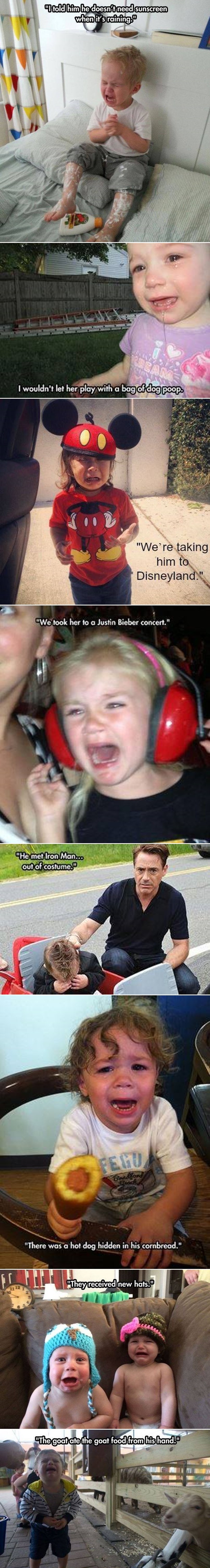 GALERIJA: Najdraža igra svakog roditelja - "Zašto moje dijete SAD plače?"