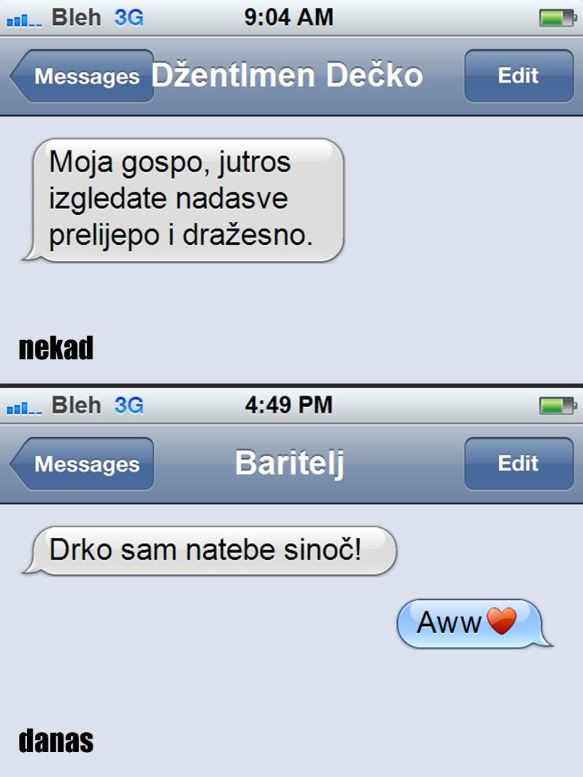 BLAGO CURAMA: Zavođenje nekad i sad