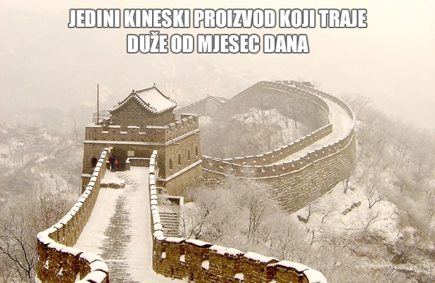 Kineski zid: "Made in China", a još se nije "strgalo"