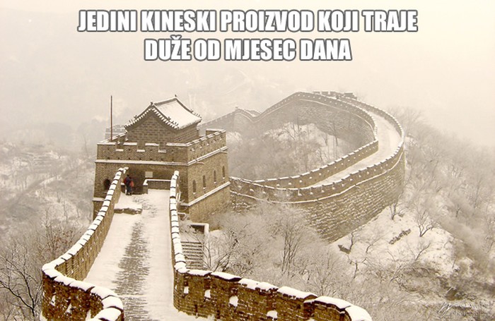 Kineski zid: "Made in China", a još se nije "strgalo"