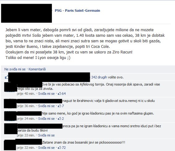 Napsovao mater PSG-u jer nije dobio na kladionici