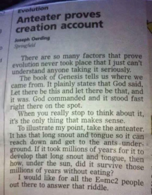 Mravojed "srušio" teoriju evolucije!