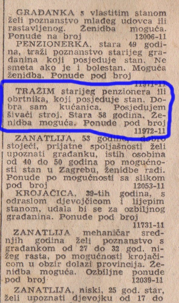 Sjedila sam za mašinom, šila sam!