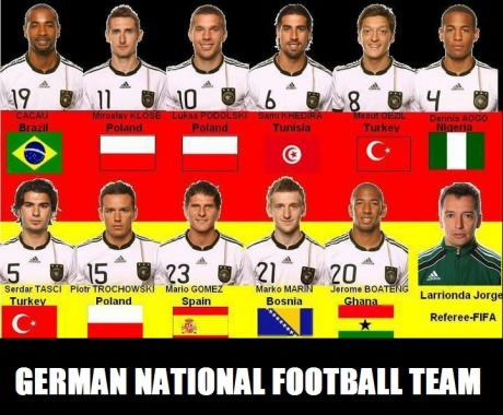 Njemačka repka sastavljena od svega osim Nijemaca