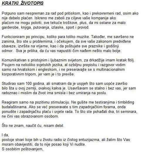 Pronalazite se u ovom životopisu?