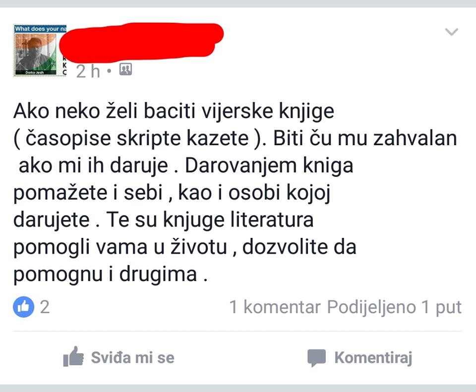 Možda bi bilo dobro da prvo nabavi rječnik?