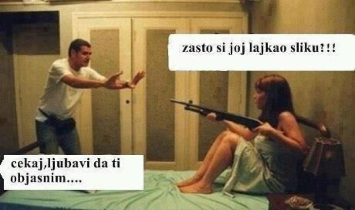 Kad "lajkaš" sliku drugoj ženi, a tvoja te skuži