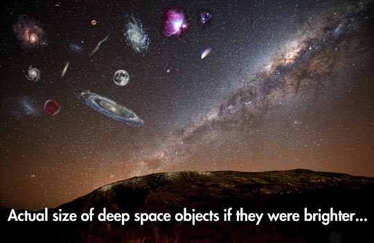 Ovo bi bilo noćno nebo da su kul stvari svjetlije