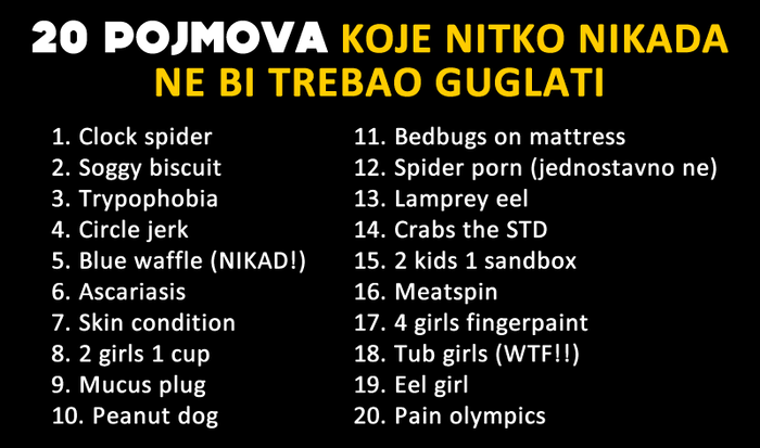 UPOZORAVAMO: Nikad ikad nemojte guglati ove stvari!