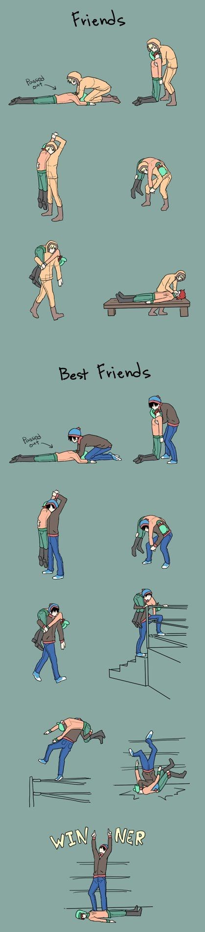 Djevojka je preslatkom ilustracijom prikazala razliku između prijatelja i najboljeg prijatelja