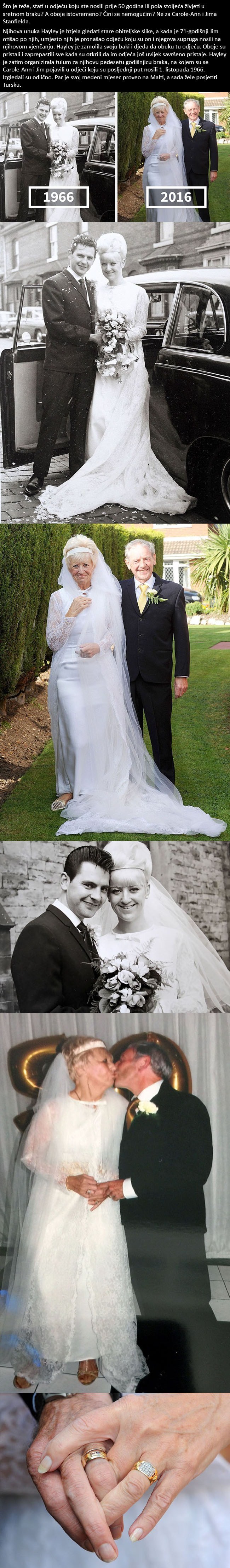 Par slavi 50 godina ljubavi oblačenjem iste odjeće koju su nosili na svom vjenčanju