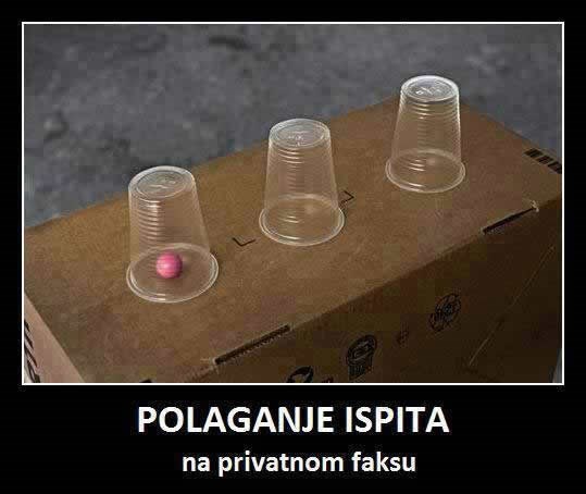 Najteži su ispiti na privatnom faksu