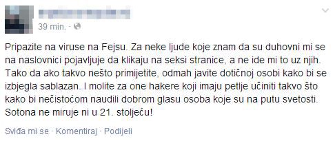 Pazite se virusa sablazni na Fejsu!