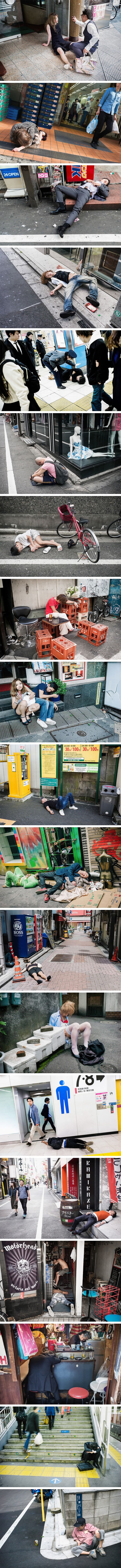 Urnebesne fotografije pijanih Japanaca koji mogu zaspati doslovno svuda 