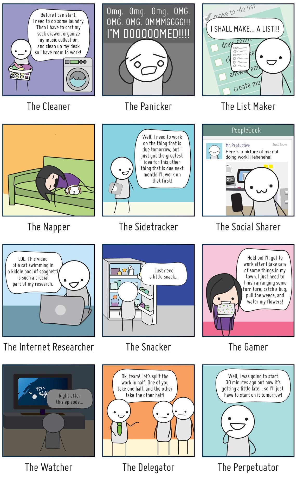 Dvanaest vrsta lijenčina: Koji si ti?