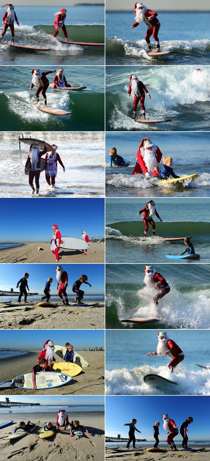 Djed i Baka Mraz uživaju u surfanju