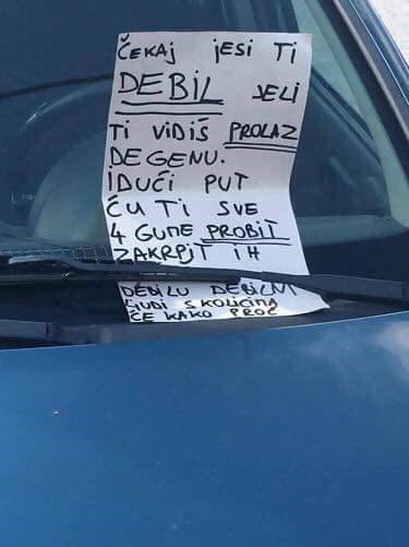 Splićanin je dobio jasnu poruku što će se dogoditi drugi put kad se krivo parkira