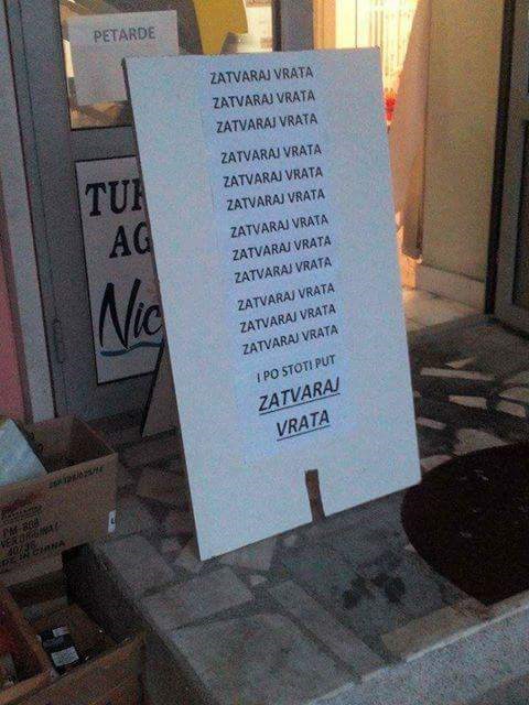 MUKE S VRATIMA Napomena klijentima nije urodila plodom, još uvijek rade ono što ne smiju!