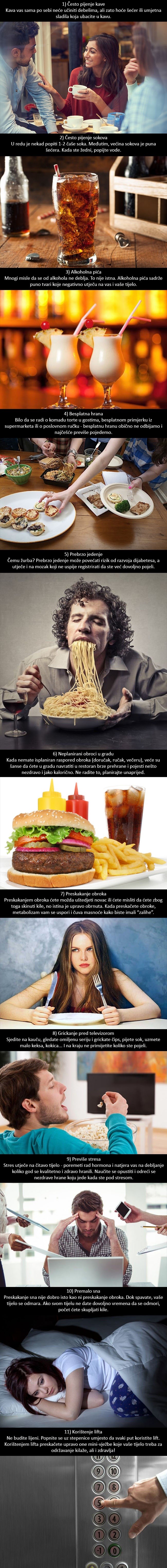 TOP 11 navika koje nas svakodnevno DEBLJAJU