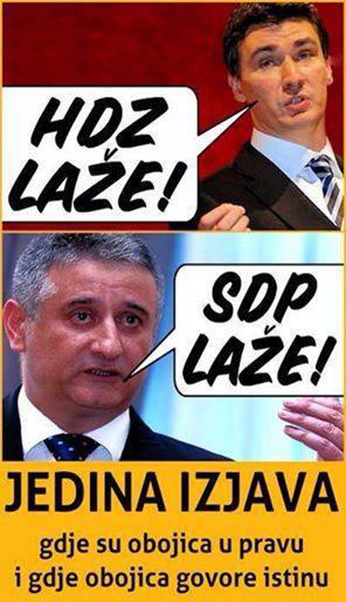 Senzacija: Hrvatski političari rekli istinu!