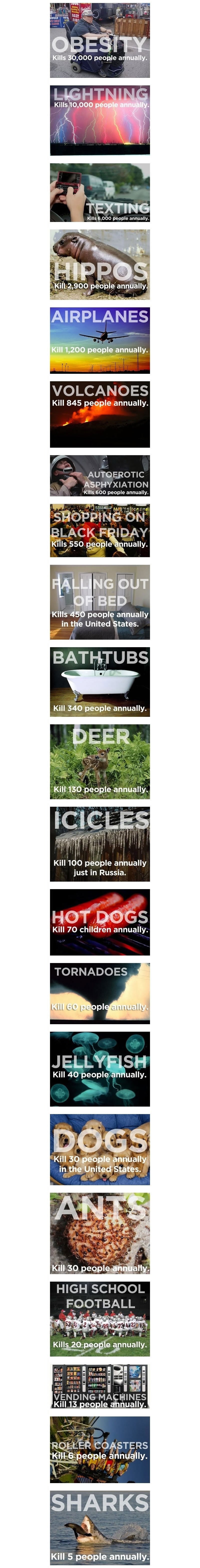 GALERIJA: Što sve ubije više ljudi od morskih pasa?