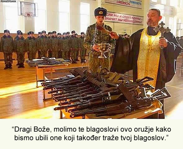 Vlast pala s kruške, "božji ljudi" blagoslovili puške